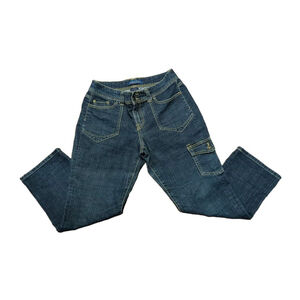 Jeanstar Size 8 Capri Medium Wash Blue Jeans Pants straight leg 32" W High Waist